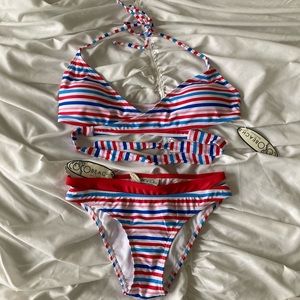 Striped Bikini Set
